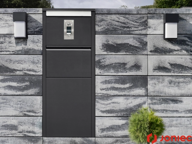 Post boxes for letters and courier parcels with video intercom